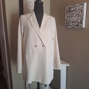 NWT Sadie & Sage Classic Career Wear Ivory Blazer Small